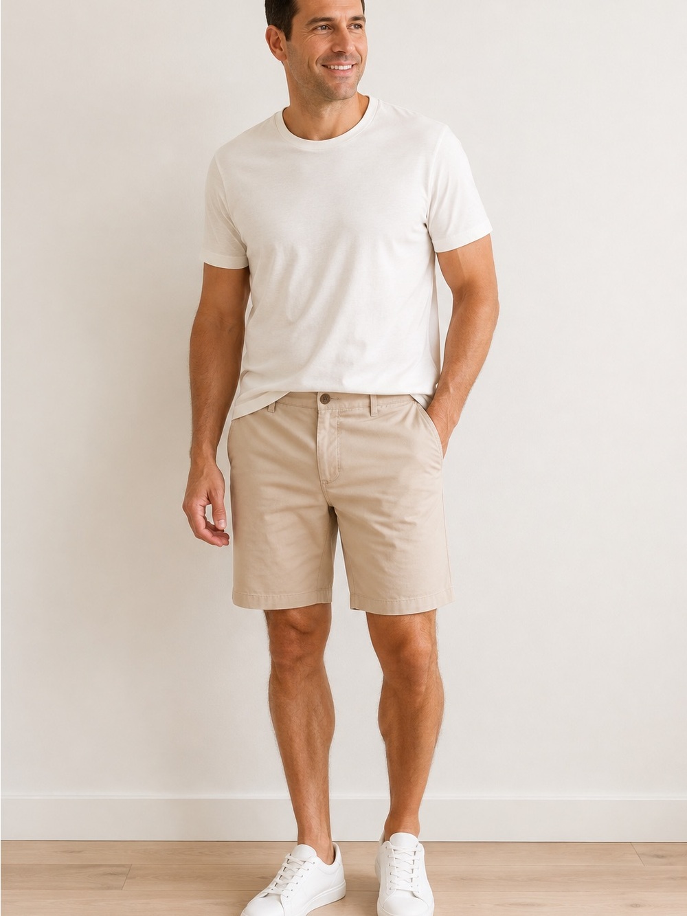 Old Navy Ultimate Tech Slim Built-In Flex Khaki Shorts Men’s 38